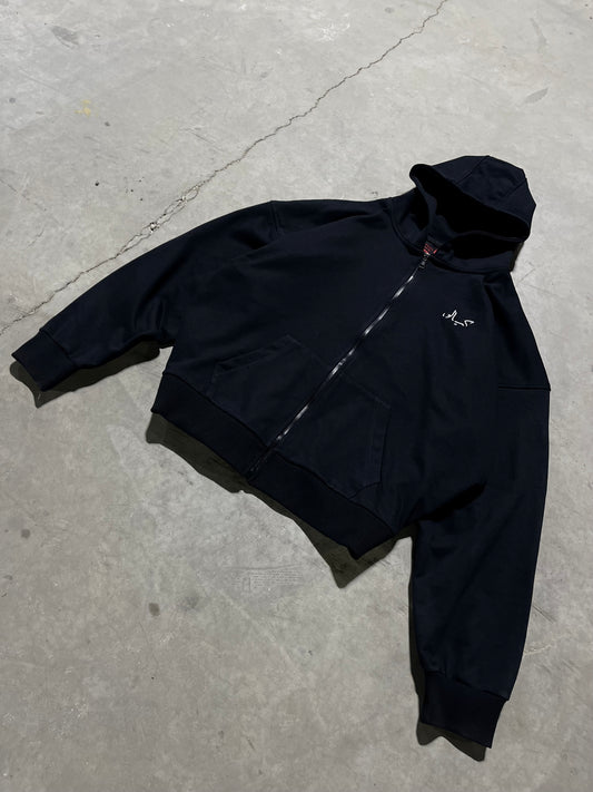 French Terry zip up [black]