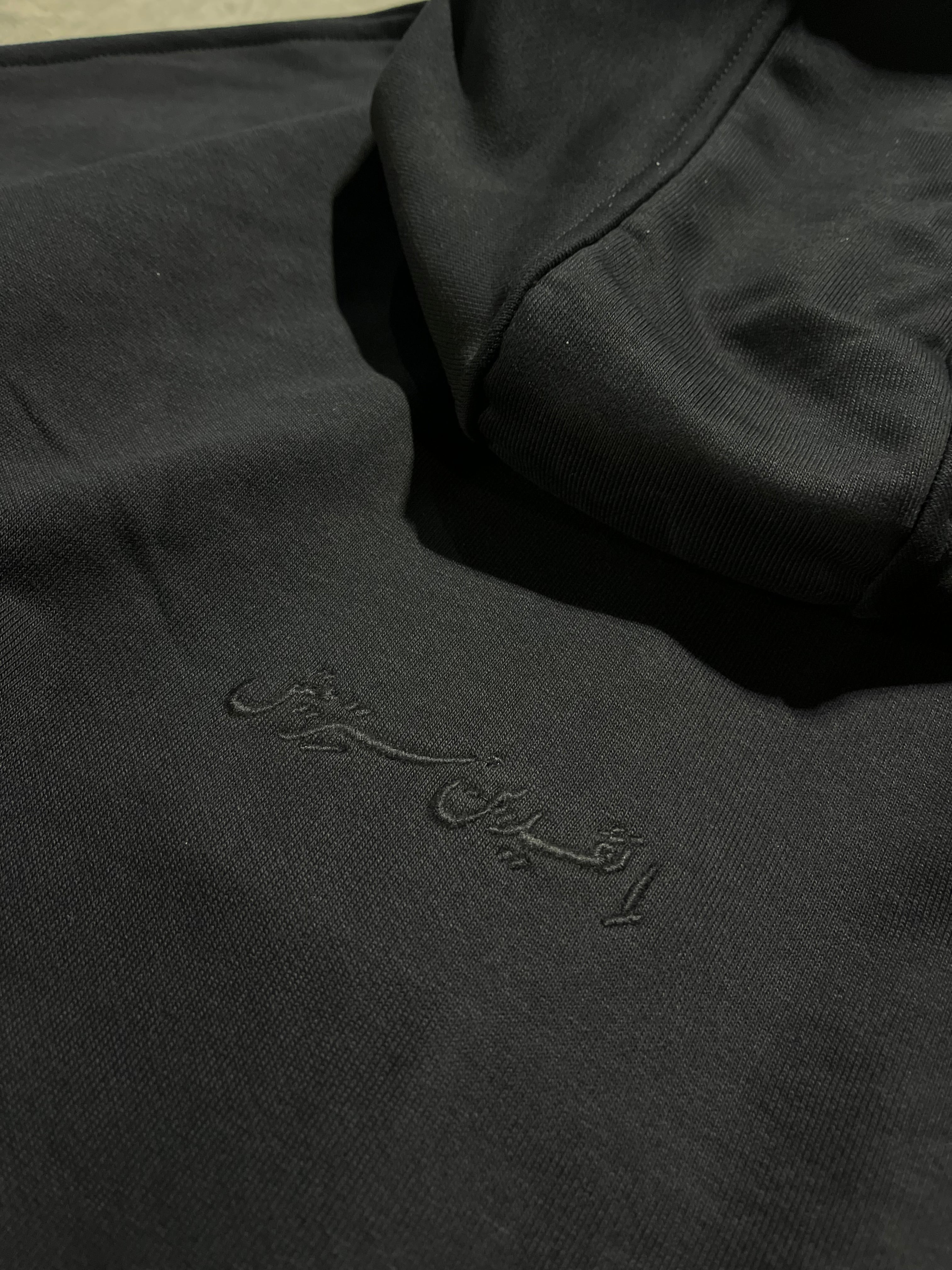 French Terry zip up [black]