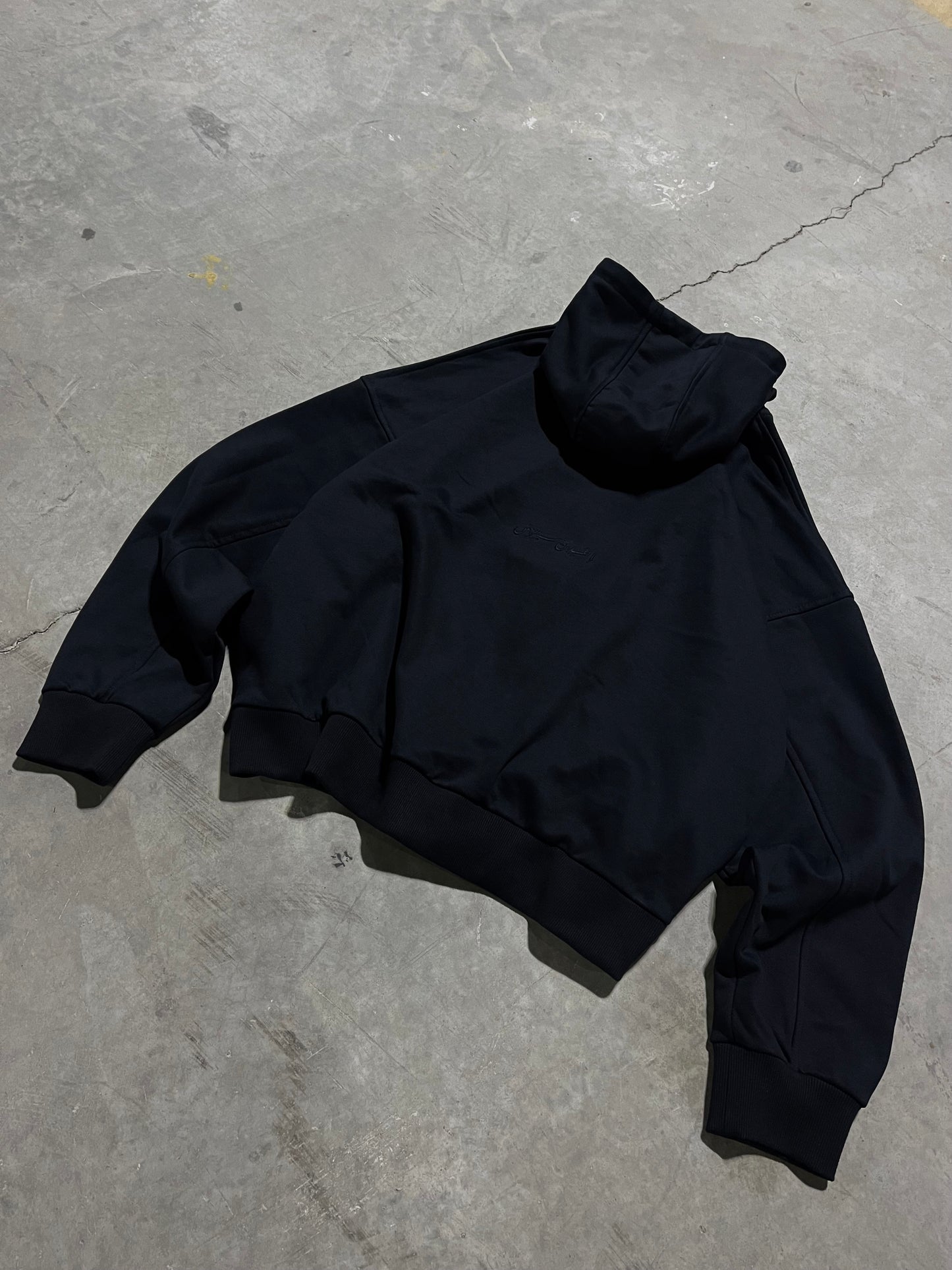 French Terry zip up [black]