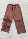 Baggy fit sweatpants [brown]