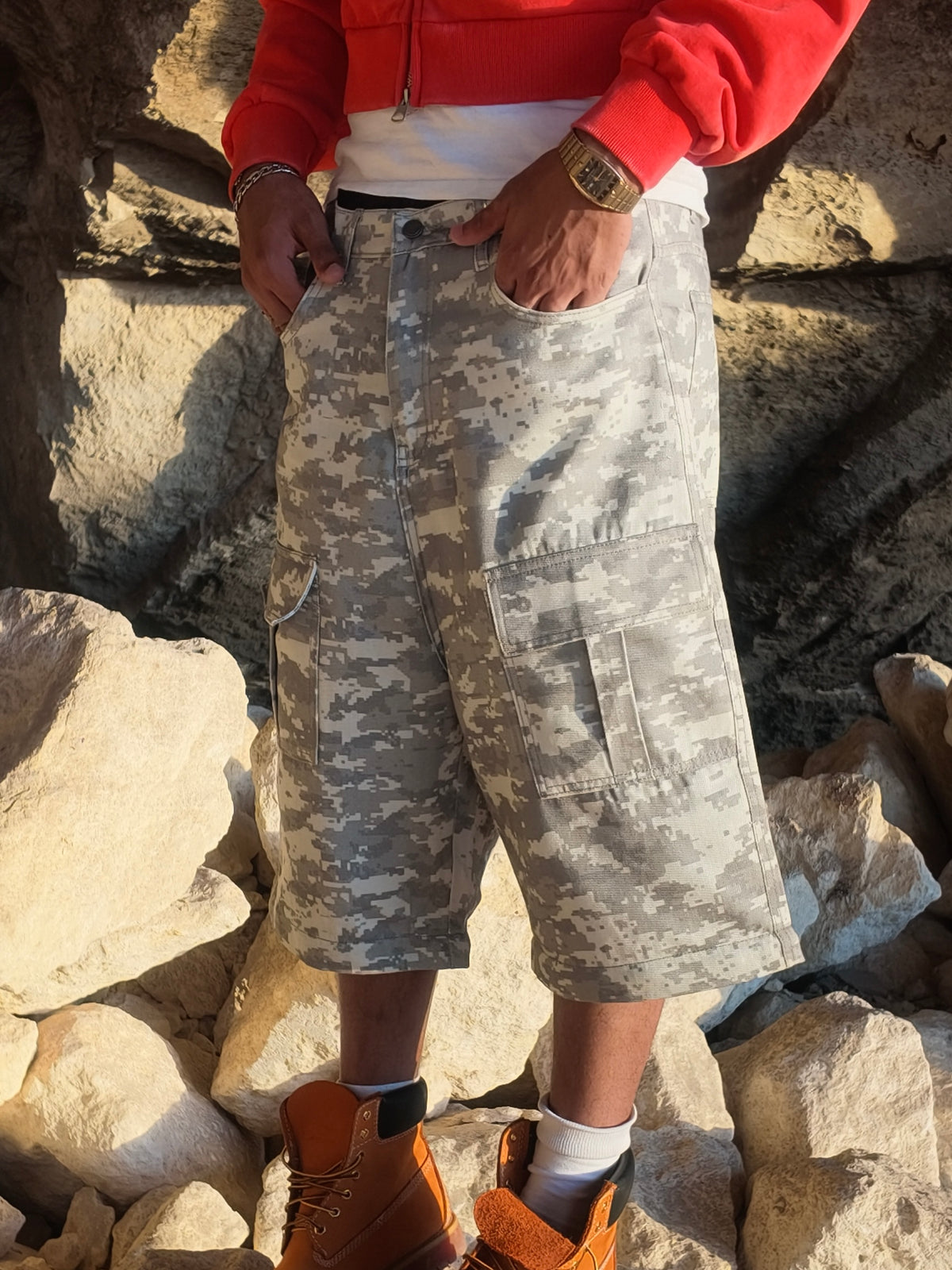 CONVERTIBLE CAMO DENIM (GREY)