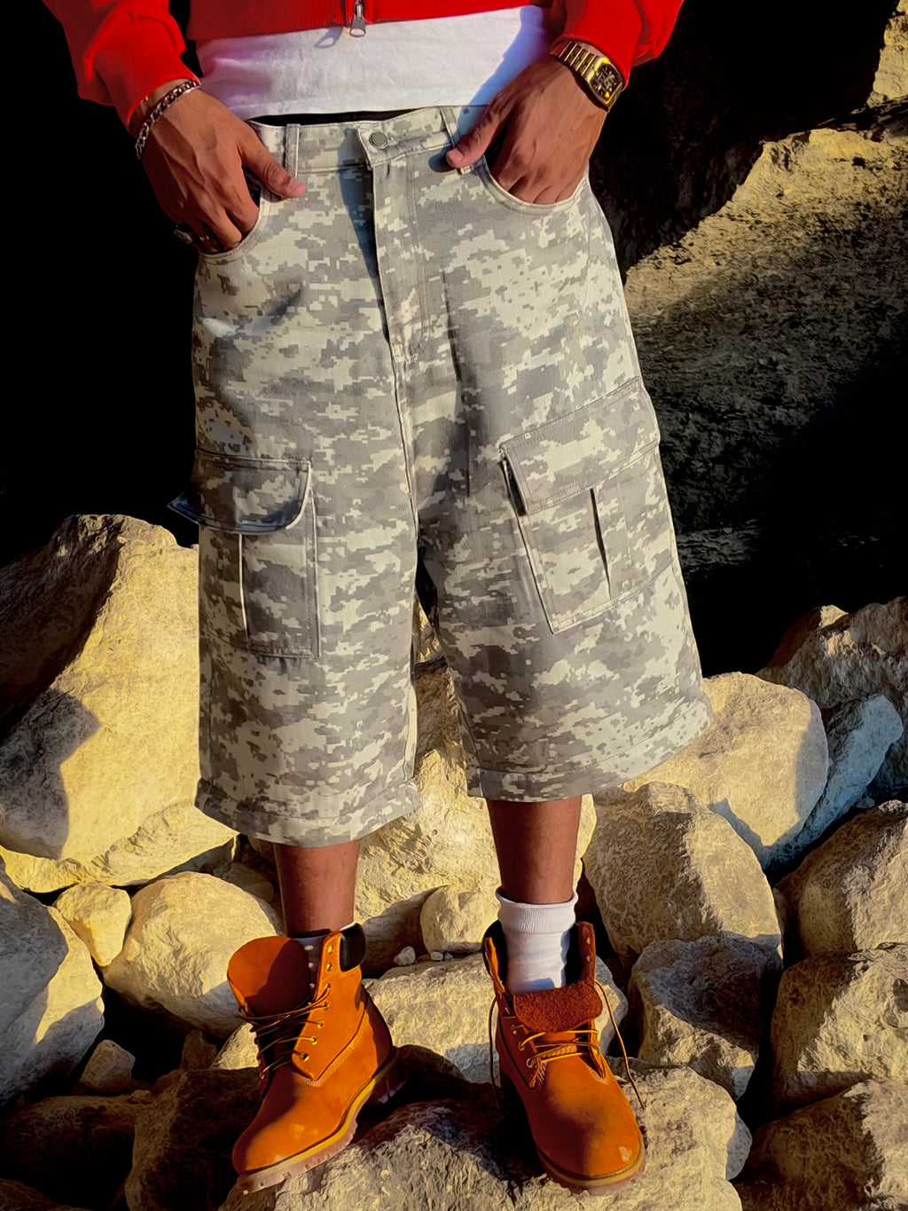 CONVERTIBLE CAMO DENIM (GREY)