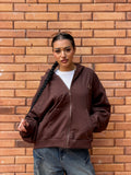 French Terry Zip Up [Brown]