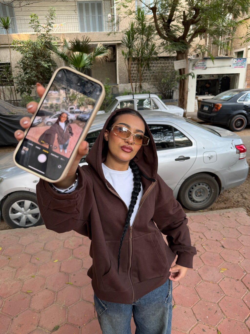 French Terry Zip Up [Brown]