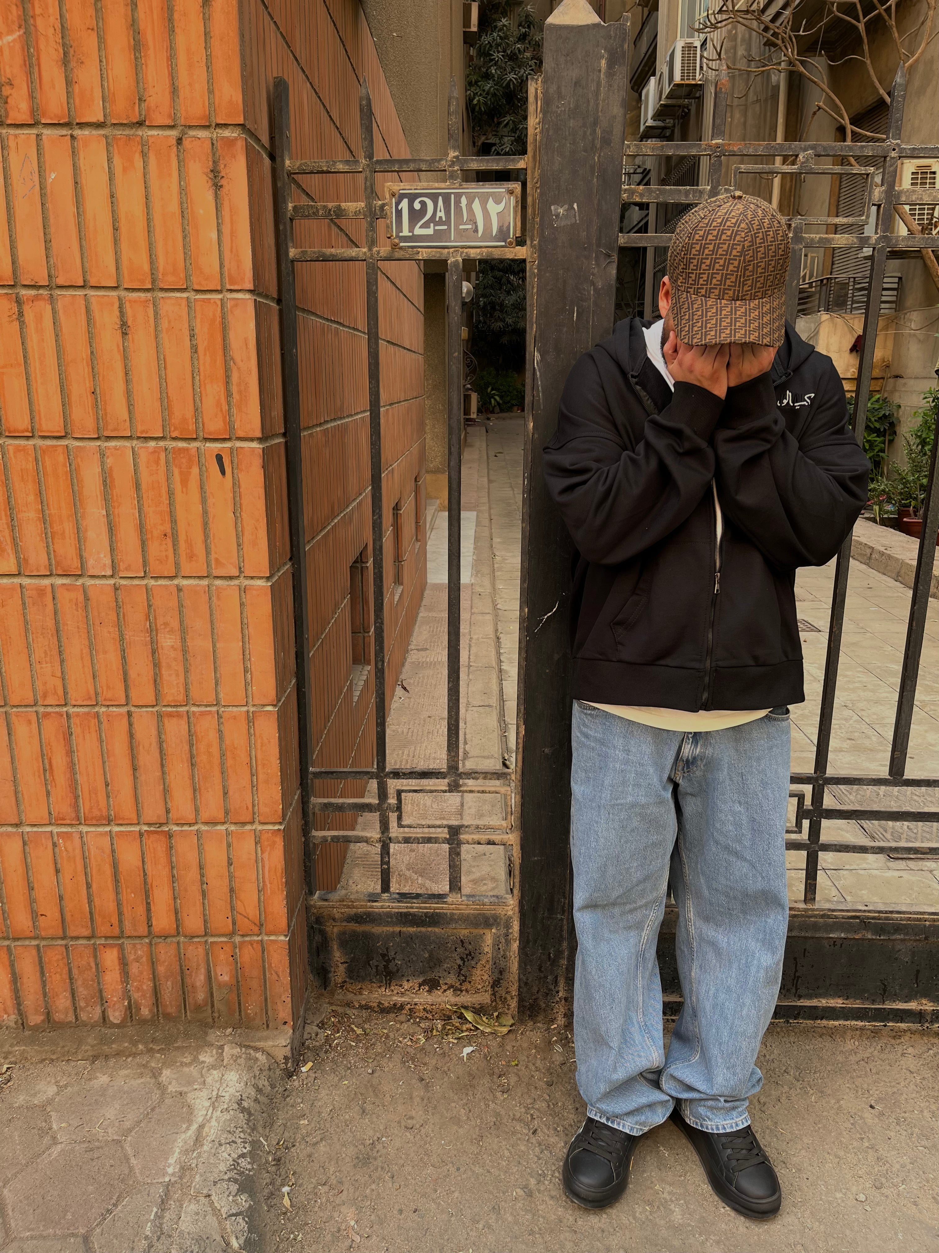 French Terry zip up [black]